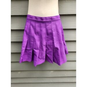 Vintage 90s Y2K Sporting Look T-81 Pleated Mini Skirt Purple Box Pleat Size 6